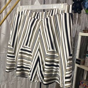 Striped Black, White, and Gold Skort